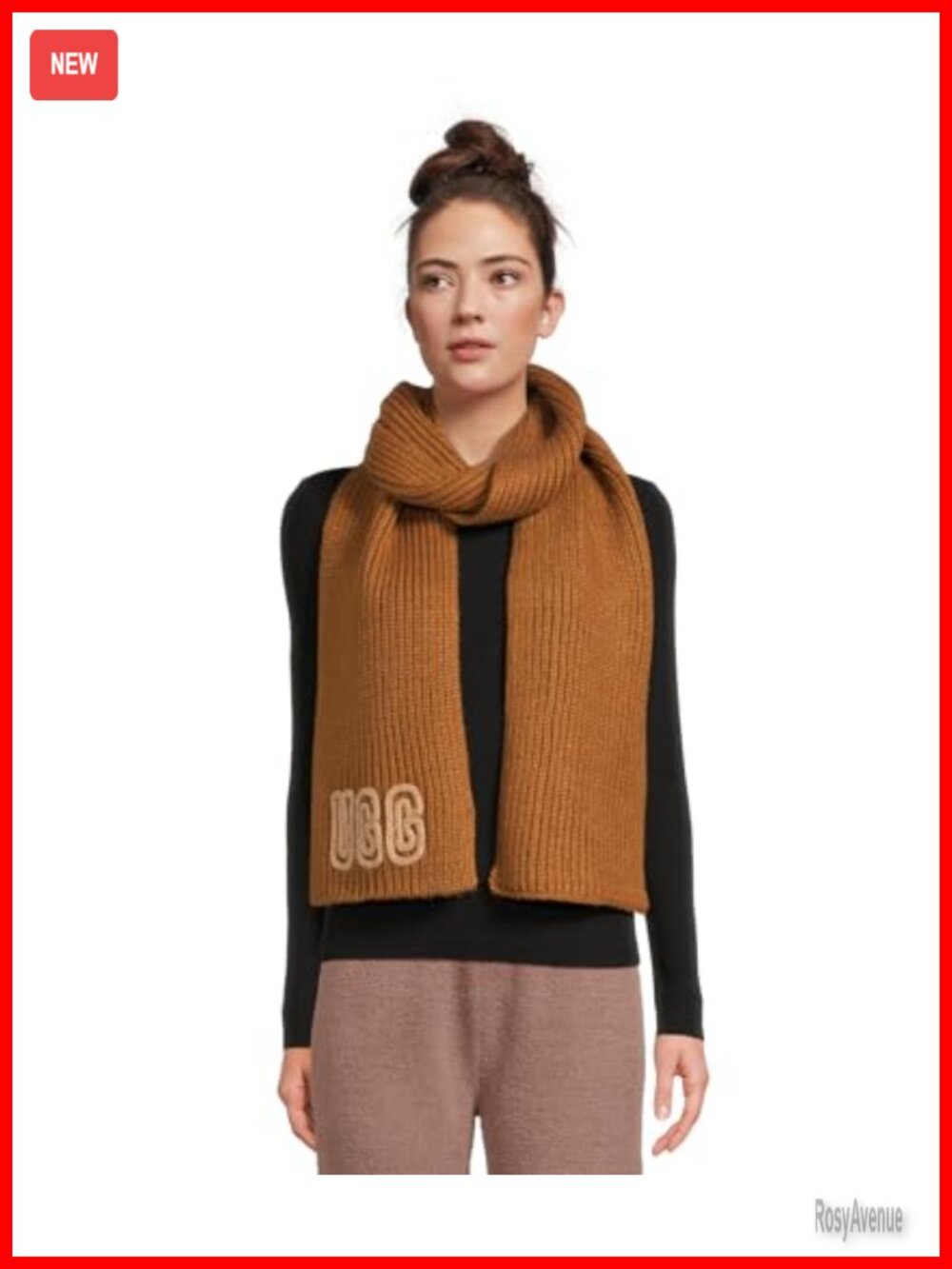 Chunky Rib Knit Cold Weather Scarf Acrylic Wool Blend Cozy Winter Wrap